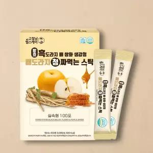 발효 흑도라지 배 쌍화차 생강청 배도라지청 짜먹는 스틱 배즙 도라지즙 100포, 1개