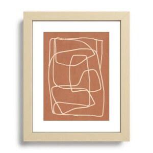 THINGDESIGN의 추상 라인 아트 22 XS 5CM 모던 메이플 25 프린트 액자 4X30 20 25