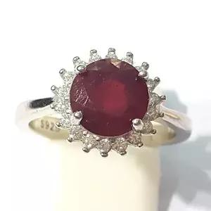 [셀러허브 패션][블루케이] 레드루비 원석 반지231111-24원형심플 (11584039A)