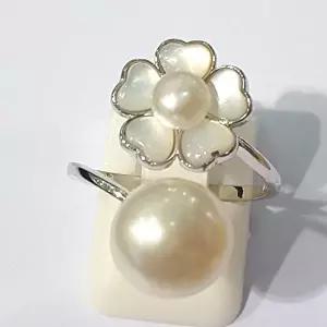 [셀러허브 패션][블루케이] 실버925 담수진주 원석 반지231114-11꽃 (11620574A)