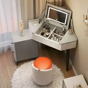 dimowa 코너화장대 침실 소형화장대 화장대세트 틈새 틈새장 틈새수납장 모서리