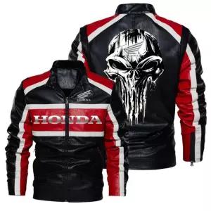 혼다가죽자켓 남성캐주얼자켓 레드 레이싱 바람막이