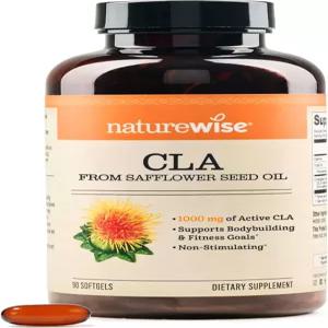 네이처와이즈 CLA 1250 - 여성과 남성을 위한 공액 리놀레산 보충제 자극적이지 않고 한 체중 피트니스