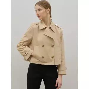 [쉬즈미스]경쾌한 더블버튼 숏 트렌치코트  택가격  278000원 _P384828361