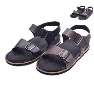 트래킹샌들 남성 투스트랩 버클 가죽샌들 데일리 여름슬리퍼 신발