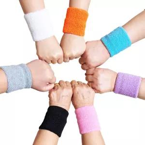 컬러 스포츠 손목밴드 아대 테니스 헬스 배드민턴 농구 땀흡수
