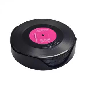컵받침 12P 보관함 세트 레트로 LP 코스터 모음
