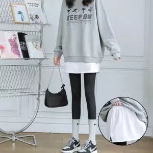 옆트임 치마바지 레이어드 페이크 레깅스 허리밴딩 스커트 롱