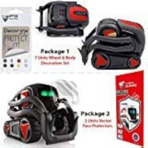 [미국배송] 와 반려동물의 예기치 않은 공격으로부터 보호하는 벡터 로봇 페이스 스크린 가드 장식 키트 IPG. 휠 & 바디 세트 7개 데칼+2개 프로텍터(빨간색) 포함