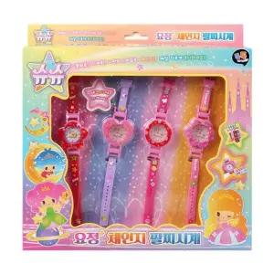 슈슈 요정 체인지 팔찌 시계 4종 세트/어린이/유아/아동/귀여운/초등/캐릭터/키즈/여아/남아/어린이집/유치