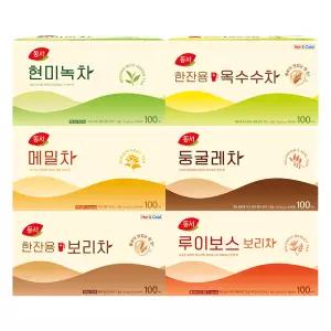 동서 현미녹차 외 국산차 모음 / 녹차 메밀차 둥굴레차 루이보스 보리차 옥수수차 (택1)