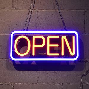 LED 오픈 네온사인 보드 open 네온간판