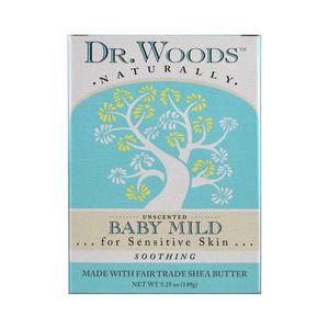 [아이허브] 닥터우즈 베이비 마일드 비누 무향 149g, 민감성 피부 바디 핸드 Soap Dr. Woods