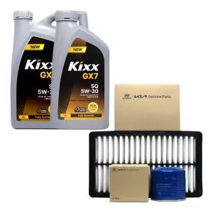 그랜저HG 2.4 가솔린 엔진오일 킥스 GX7 5W30 5리터 순정 오일필터 에어필터