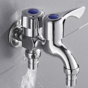 2구 수도꼭지 베란다 활용 이중수도꼭지