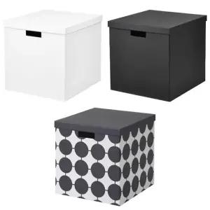 TJENA 셰나 수납상자+뚜껑 특대형32x35x32 서류정리 보관함 박스 수납함