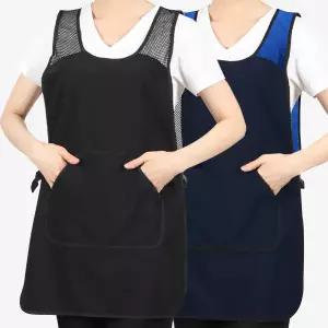 앞치마와가운 앞치마 인쇄자수 생활방수 망사 여름 시원한 원피스앞치마 요양보호사 재활병원 복지센터AGLA