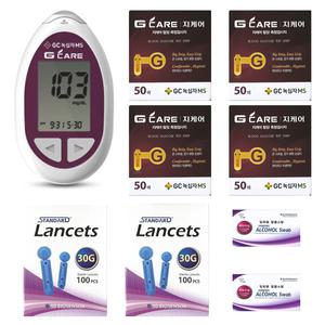녹십자 지케어 혈당측정기 풀세트 (기계세트+시험지 200매+채혈침210개+알콜솜200매)