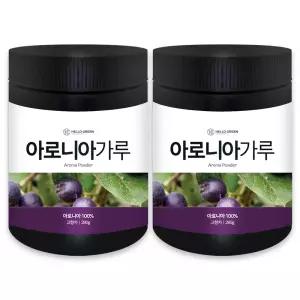헬로우그린 직접 키운 국산 아로니아 분말 가루 280g X 2통 총560g