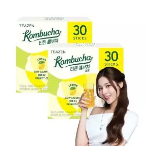 [티젠][본사 직영] 티젠 콤부차 레몬 30스틱입X2박스
