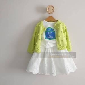 [디작소]여아 남아 유아 아동 봄 봉봉가디건 점퍼