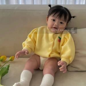 [디작소]여아 남아 유아 아동 봄 체리 가디건 점퍼