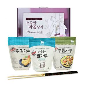 곰표부침 3종 [9개/1BOX]  부침가루 밀가루 튀김가루 튀김젓가락 / 설날선물세트 명절선물