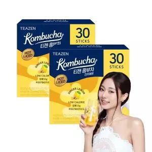[티젠][본사 직영] 티젠 콤부차 진저레몬 30스틱입X2박스 (핫&아이스 겸용)