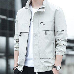 [위즈아이]남성 여름 남성 봄 가을 멀티 지퍼 포켓 점퍼 스탠드카라 자켓 WI149J