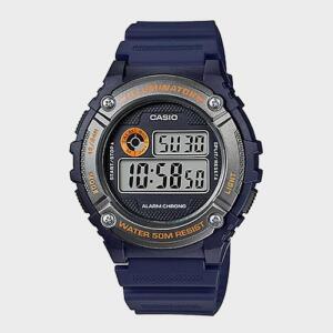 CASIO 카시오 W-216H-2B 남성 학생 군인시계 스포츠시계