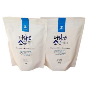 에코솔트 국산 더맑은 굵은소금 1kg-2개 미세플라스틱 제거 없는 제로 천일염