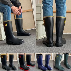 남자 롱 레인 부츠 남성 장화 슈즈 패션 방수 작업화