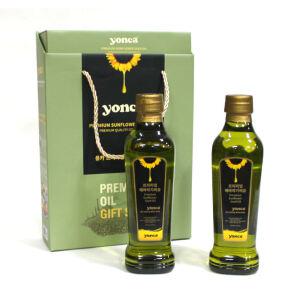 욘카 해바라기씨유 500mlx2병 PET 고급케이스 명절선물 최고급 식용유선물세트 설날선물