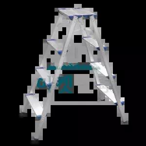 알룸 국산 알루미늄 가정용사다리 광폭 4단