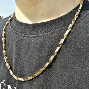 [셀러허브][노블른] 써지컬스틸 신주 도금 골드 금 남자 목걸이 (S9968694)