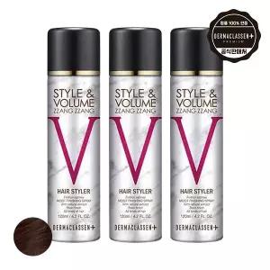 더마클라센 스타일앤 볼륨짱짱 흑채 스프레이 자연갈색 120ml x3