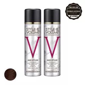 더마클라센 스타일앤 볼륨짱짱 흑채 스프레이 자연갈색 120ml x2
