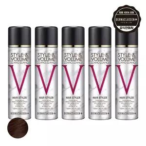 더마클라센 스타일앤 볼륨짱짱 흑채 스프레이 자연갈색 120ml x5