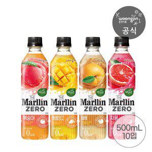 [자연은]웅진식품 자연은 더말린 제로 500mL 10개 자몽/복숭아/애플망고/리치/배
