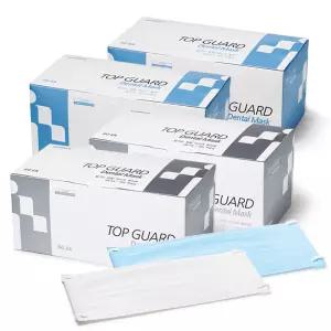 탑가드 덴탈마스크 대형 200매 50매입 X4통 화이트 블루 국내생산 일회용마스크