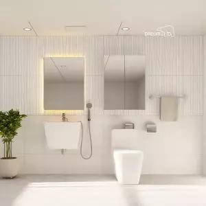 [DAELIM]대림바스  코지스퀘어 LED사각거울 거울장 소형욕실 리모델링(2024년형)