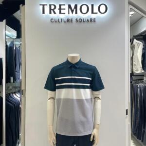 트레몰로 HC09 카라 반팔티셔츠 (주)세정  어반 남성 24여름 그린 레이온혼방 TRNAS4M