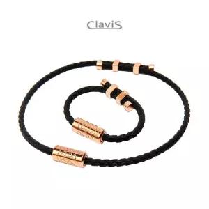 클라비스 에너제틱 바흐 자석 팔찌 목걸이 세트  로즈골드)