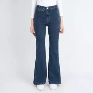 [게스] 여성 청바지 사이드 디테일 플레어 붓컷 미디엄블루 YN3D6127