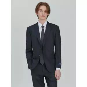 [로가디스] [로가디스] [COUTURE] ZEGNA 울 체크 루즈 핏 수트 재킷 - 애쉬 (RX4801R074) (RX4801R074)