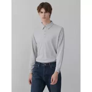 [갤럭시 라이프스타일] 투톤 솔리드 폴로넥 티셔츠  라이트 그레이 (GC4X41M062)