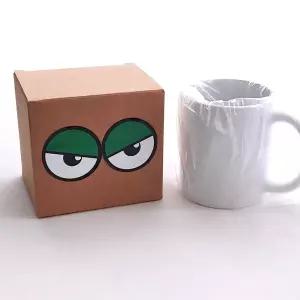 승화전사용 무지 머그컵 일직선 도자기 DIY 열전사 프레스 포토 인쇄 제작용 1p상자 포함