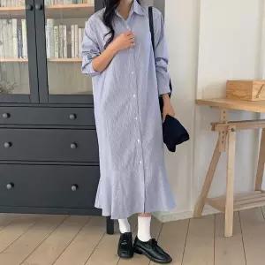 [하프클럽/]여자 가을 프릴 롱원피스_OP20250