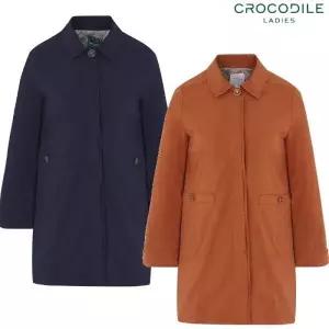 [크로커다일레이디](CLDFCT102)  소매 체크 배색 싱글 코트_GN