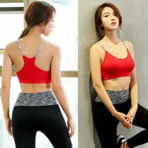 ONM 빨간색 끈브라탑 스포츠브라나시티 요가복